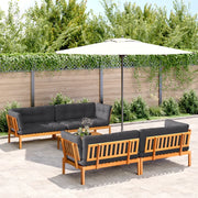 Set Divano Pallet Giardino 5pz con Cuscini Massello Acacia 3209547