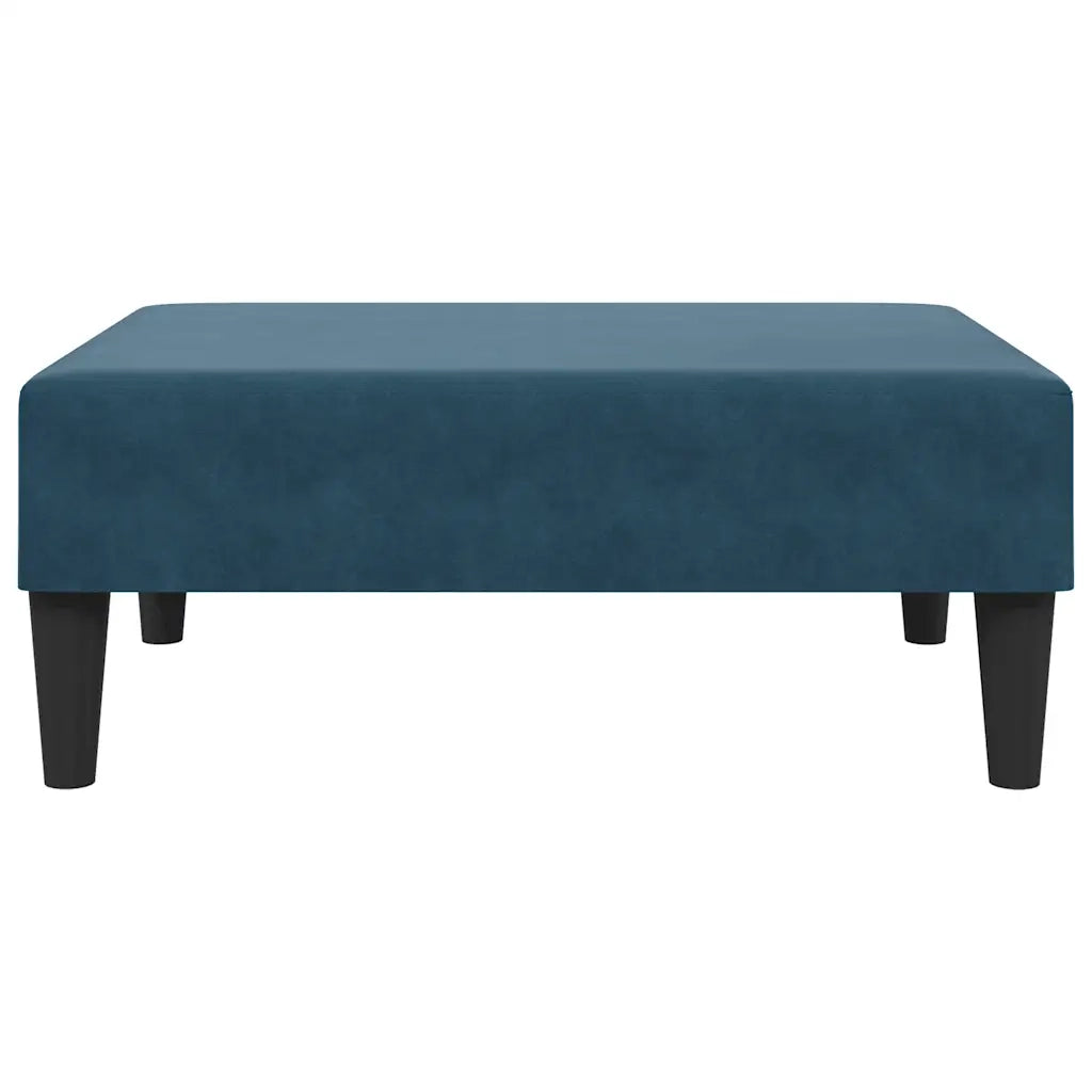 Divano Letto 2 Posti con Poggiapiedi-Sofa Letto 2 Posti-Daybed Blu in Velluto