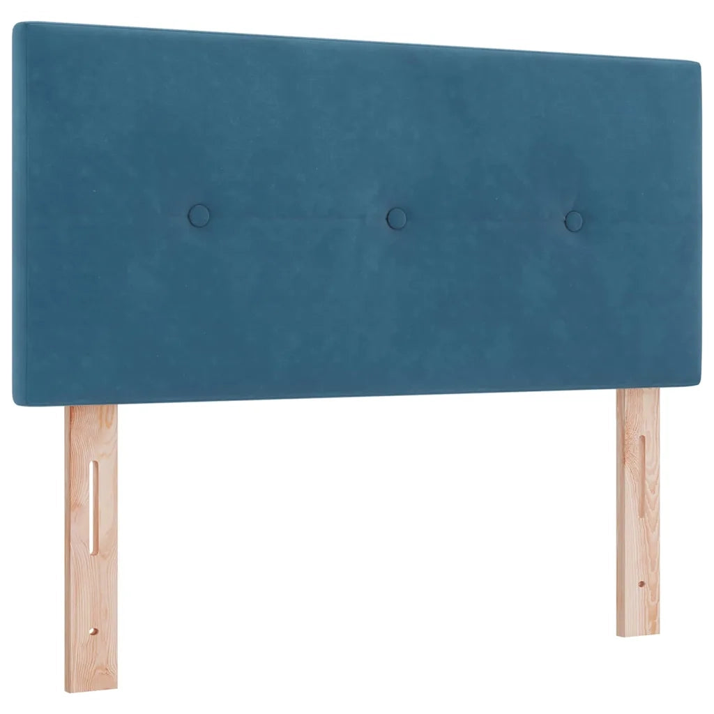 Letto a molle con materasso Blu Scuro 120 x 200 cm Velluto 3339168