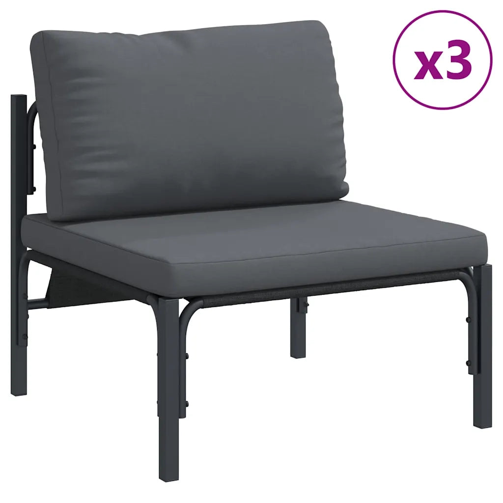 vidaXL Set Divano da Giardino 5 pcs Antracite Acciaio