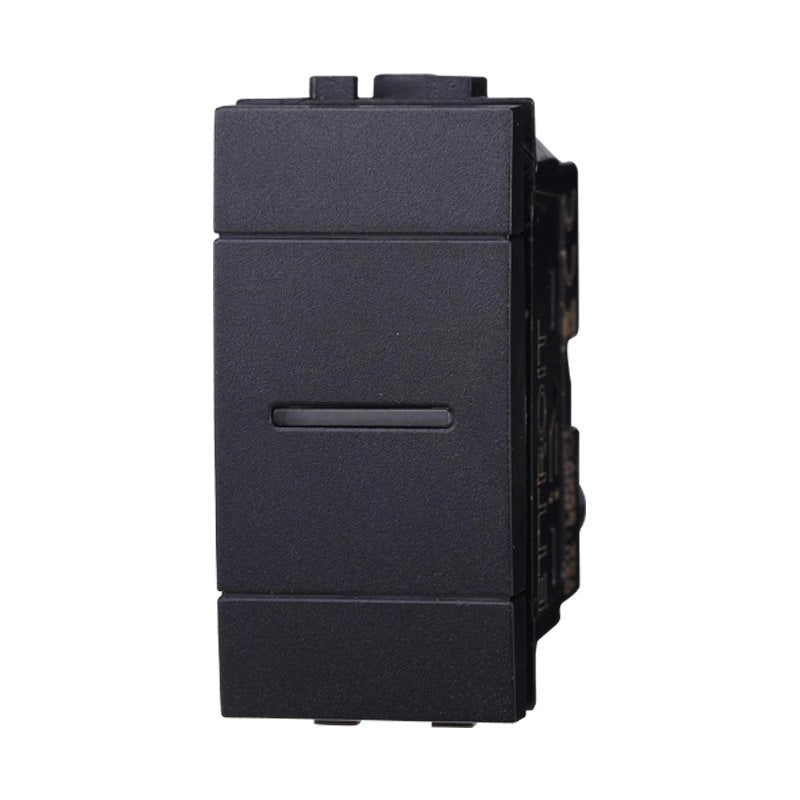 Deviatore Assiale 1P 16A Unipolare Colore Nero Compatibile Con Bticino Living International