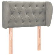 Testiera | Testata ad Orecchio Grigio Chiaro 83x23x78/88 cm in Velluto