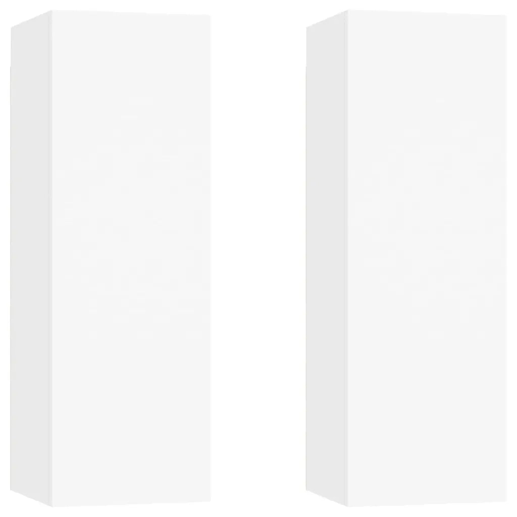 Set di Mobili Porta TV 6 pz Bianco in Legno Multistrato