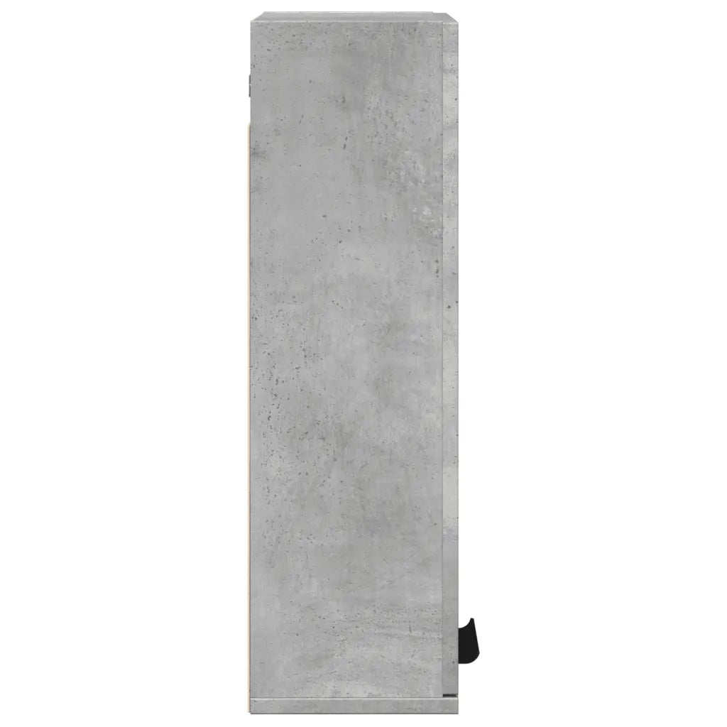 Mobile da Bagno a Parete Grigio Cemento 32x20x67 cm