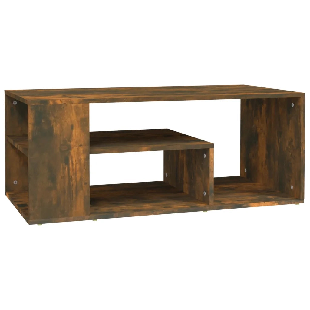 Tavolino da Salotto Rovere Fumo 100x50x40 cm Legno Multistrato 815840