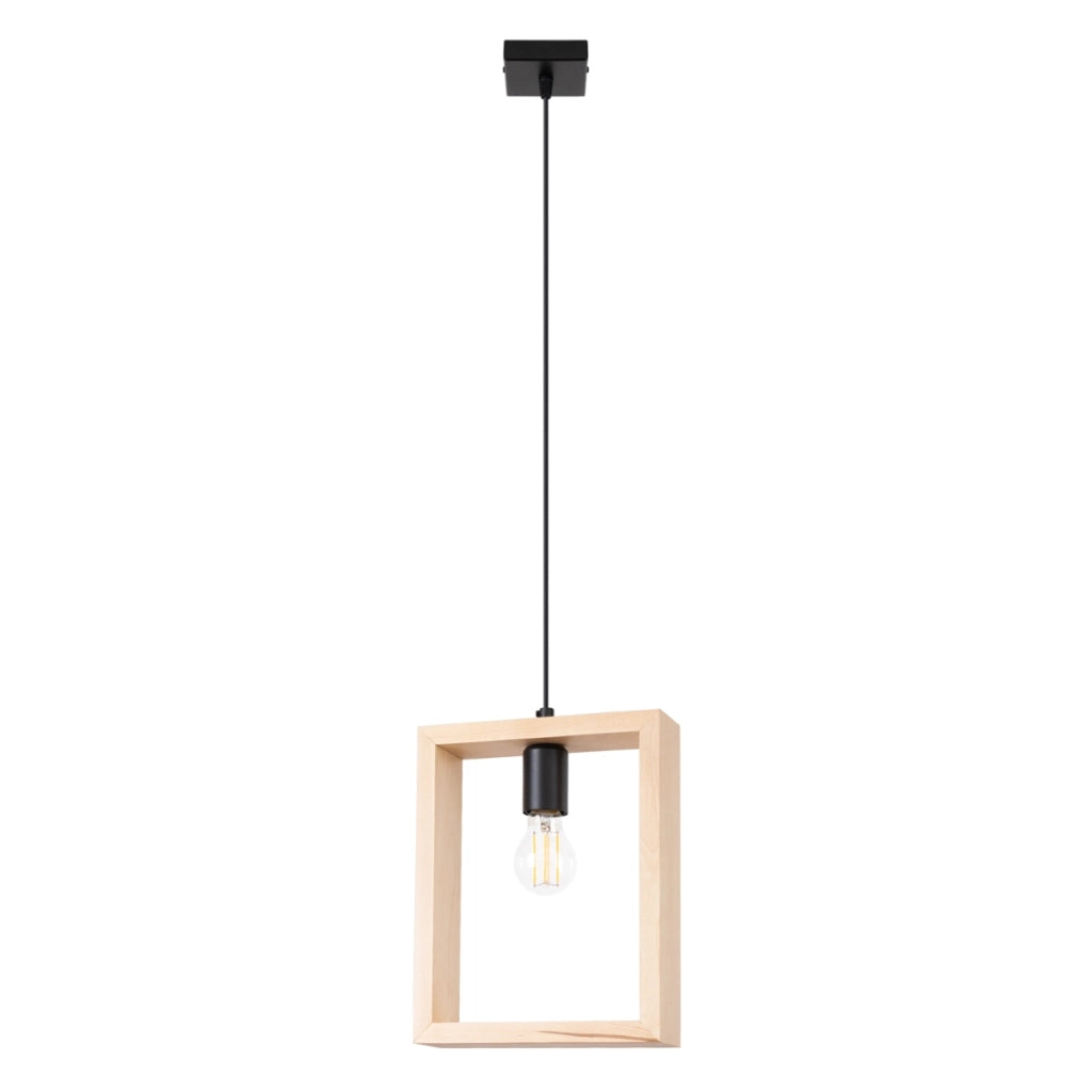 Lampada a sospensione ARIES in legno naturale