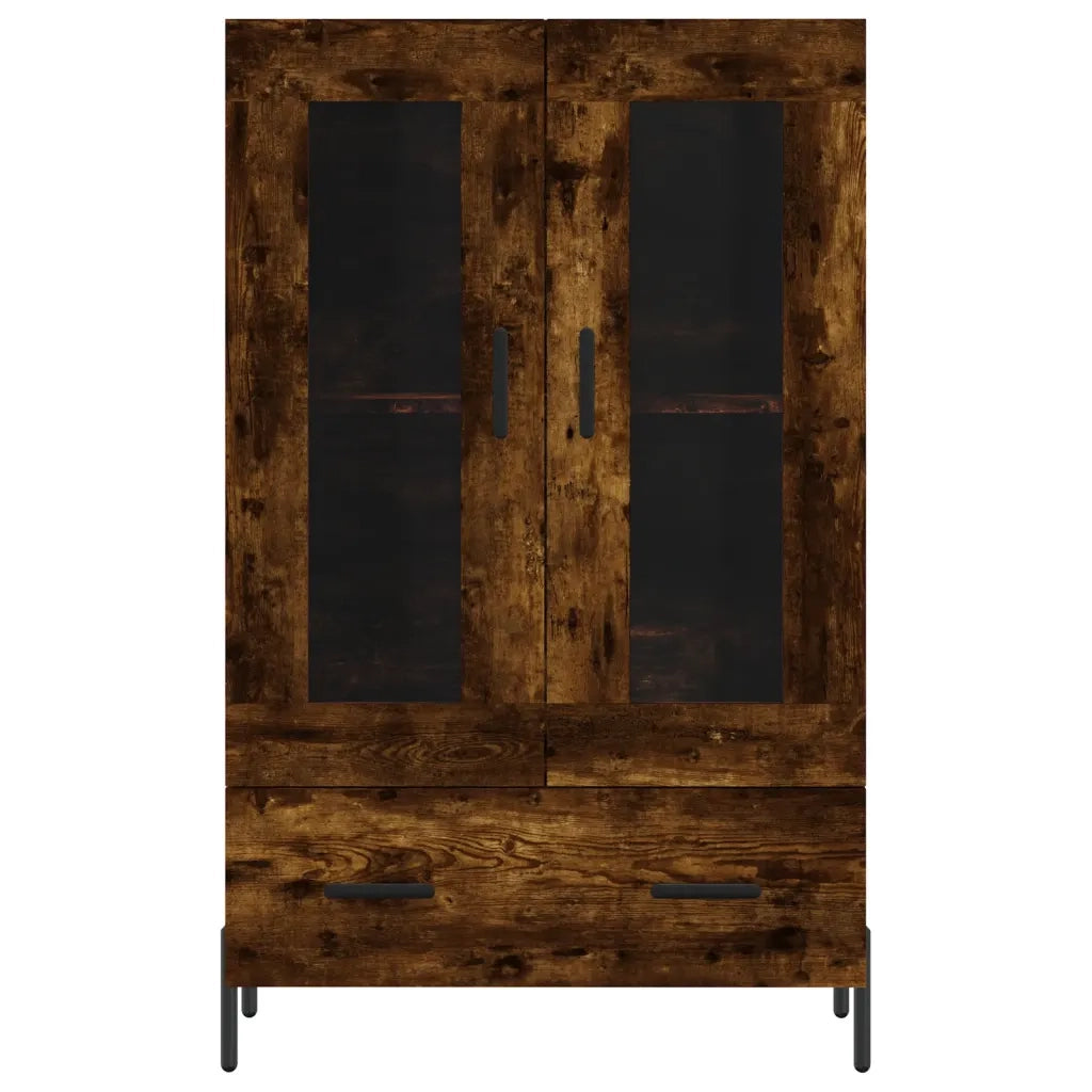 Credenza | Madia | Buffet da pranzo | Armadio da pranzo Rovere Fumo 69,5x31x115 cm in Legno Multistrato
