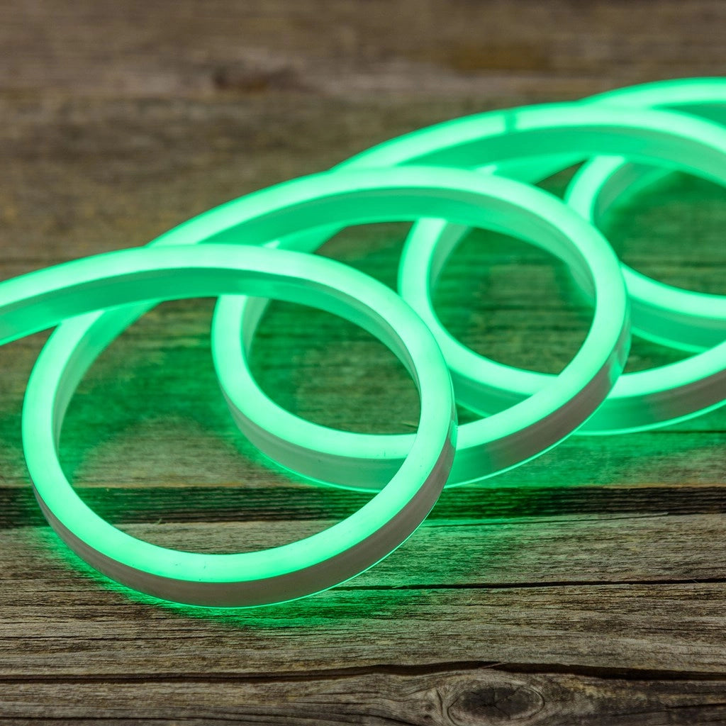 Striscia Led con Effetto Neon IP65 Esterno 12V Flessibile Tagliabile Luce Verde