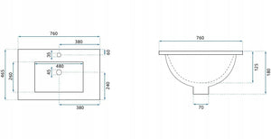 Lavabo Da Incasso Rea Dafne 75