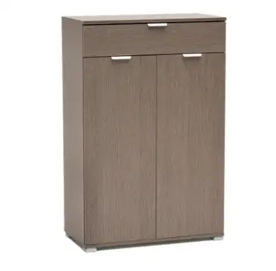 Credenza moderna 2 ante+cassetto rovere grigio già montato L75 H105 P38