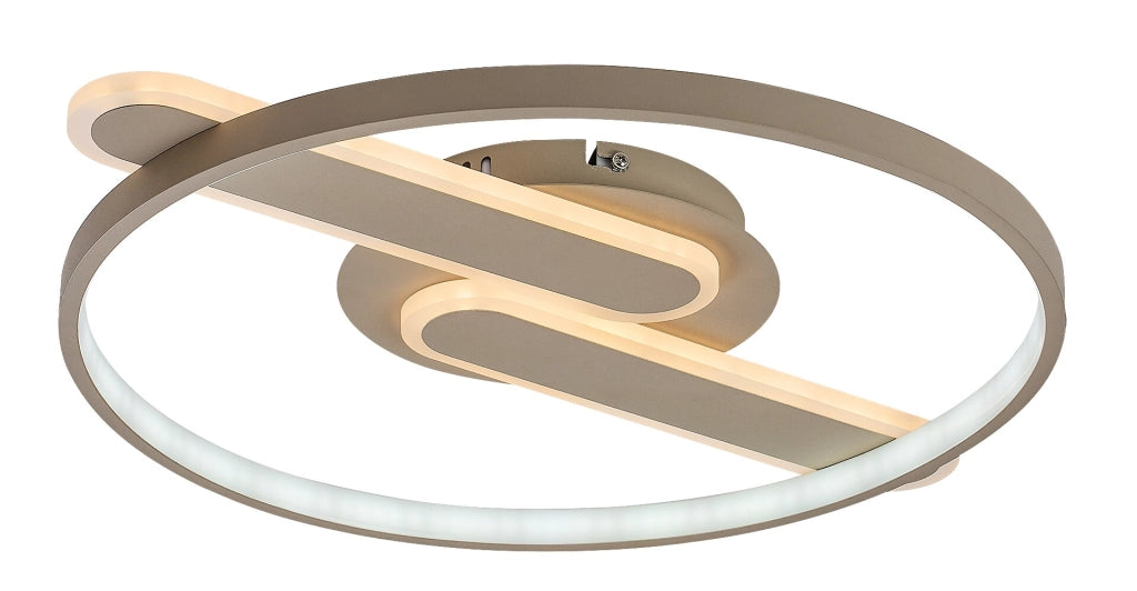 Lampada da soffitto LED Brantiel 3 luci grigio-beige Rabalux