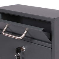 Cassetta delle lettere 2x3 V52 antracite a muro Con serrature e targhette nome Posta