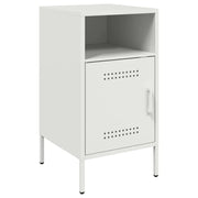 Comodino | Armadio da Notte | Mobiletto da notte Bianco 36x39x68 cm in Acciaio