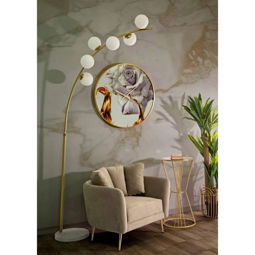 Lampada da Terra Arco 6 Luci cm 130X45X220-246 - GLAMYRC 6 LUCI