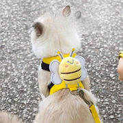 Harnas riflettente per piccoli cani e gatti - resistente all'uscita e con cinturino