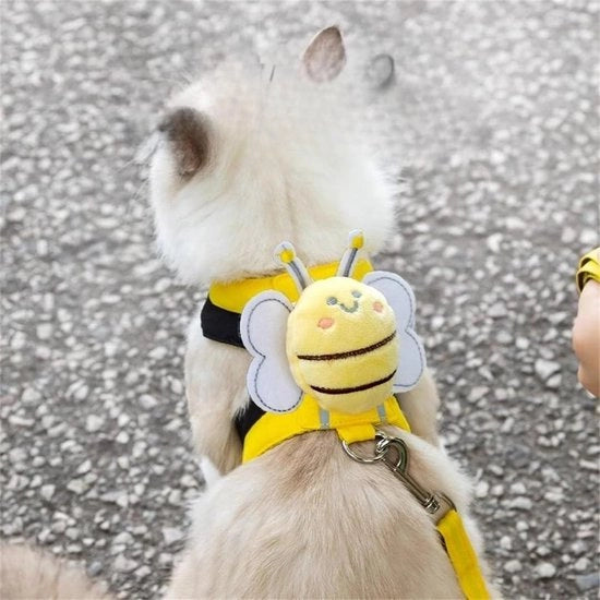 Harnas riflettente per piccoli cani e gatti - resistente all'uscita e con cinturino