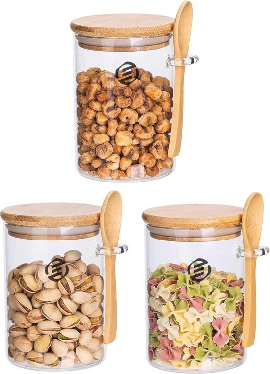 Set di contenitori per overnight oats - Bicchieri per muesli - Bicchieri in vetro - Set per preparare l'havermout - Set per il tuo breakfast