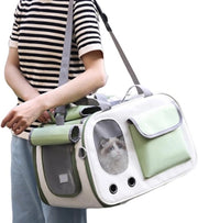 Carriera per Animali - Porta Casa Animale - Trasporto Comodo - Ventilazione a Maglia - 45x28x26 cm - Verde