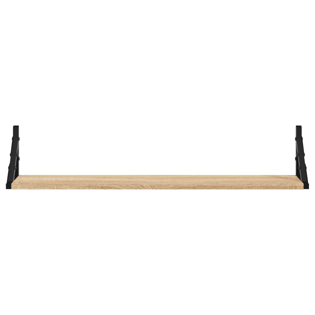 Mensole da parete 2 pz Rovere Sonoma 80x15x15,5 cm Legno ingegnerizzato 836329