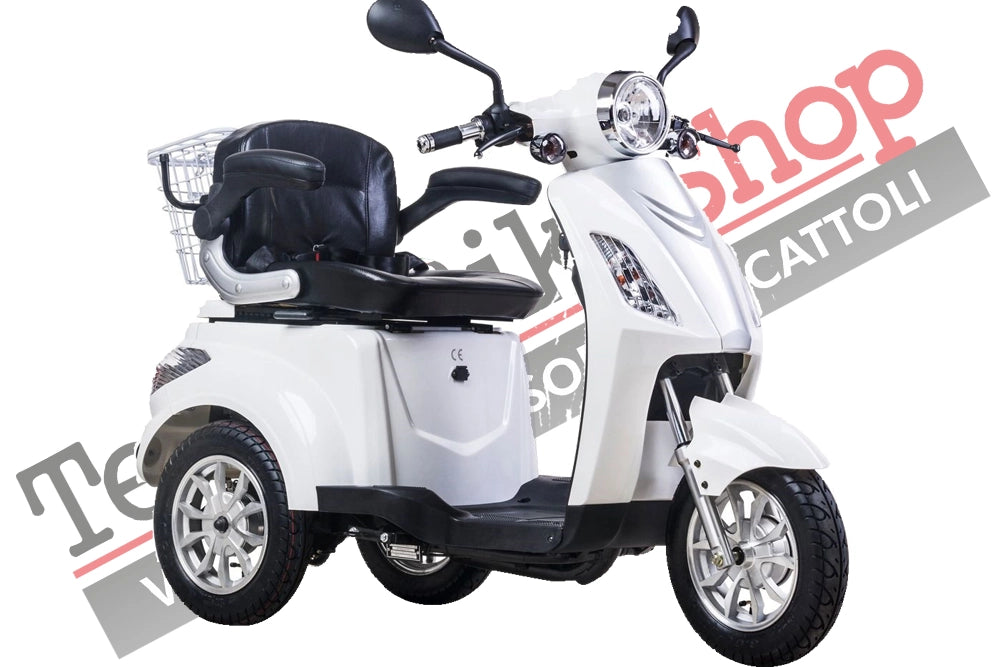 Scooter Z-TECH ZT-15-D "TRILUX PLUS" 3 RUOTE Differenziale per Disabili e Anziani -Bianco