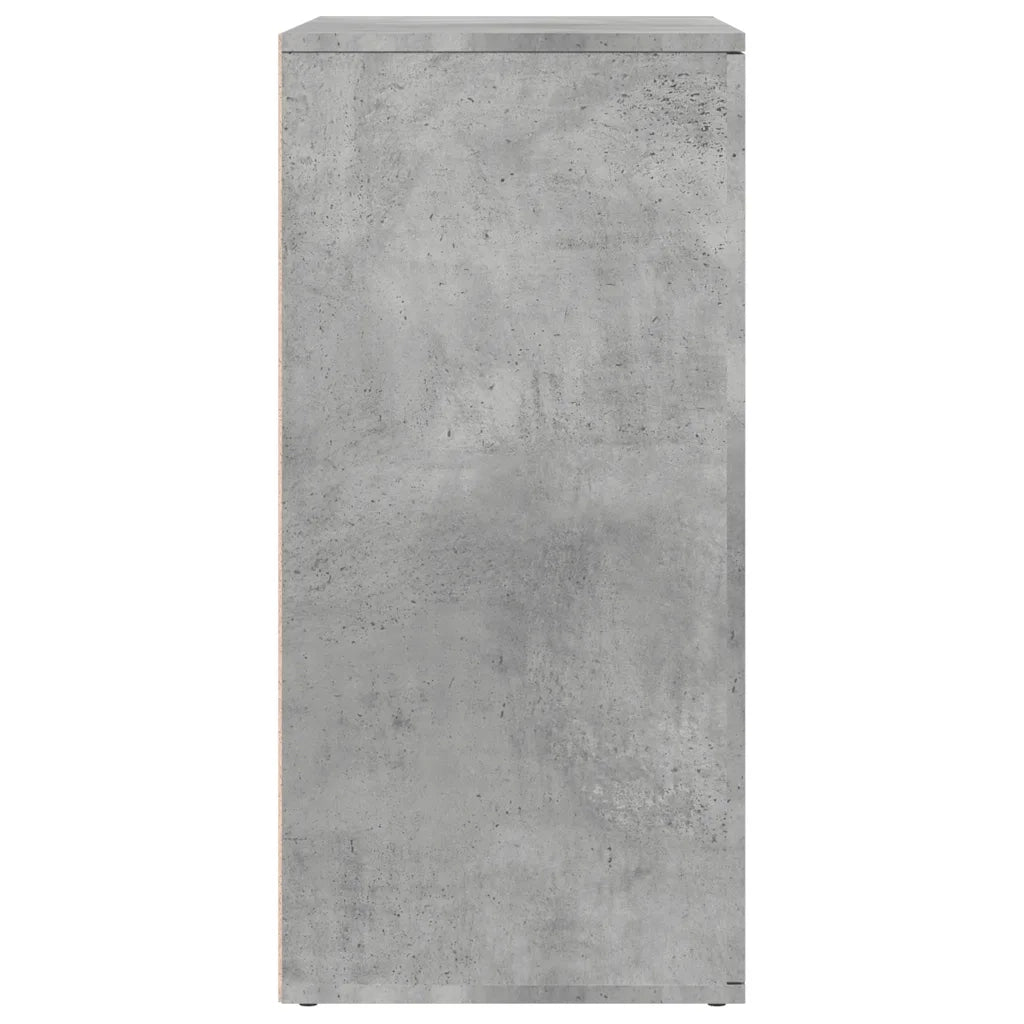 Credenze 2 pz Grigio Cemento 79x38x80 cm in Legno Multistrato