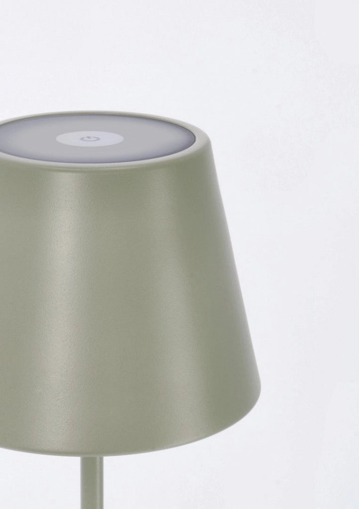 Lampada  da Tavolo Ø12x38 cm in Metallo Etna Verde Salvia