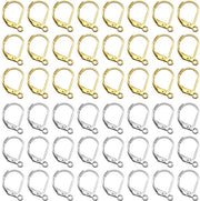 Orecchini in acciaio inossidabile 80 pezzi - Anelli dorati/argentati - 10 x 15 mm - Creazione di gioielli - Fai da te - Idea regalo unica - Orecchini per orecchini