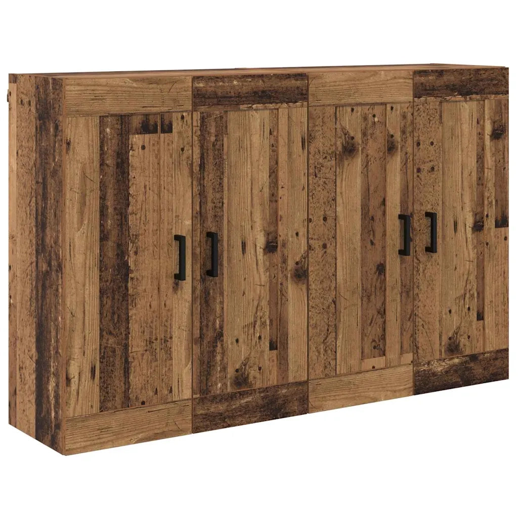 Mobile a muro 2 pcs Legno vecchio 69,5 x 34 x 90 cm 3415563