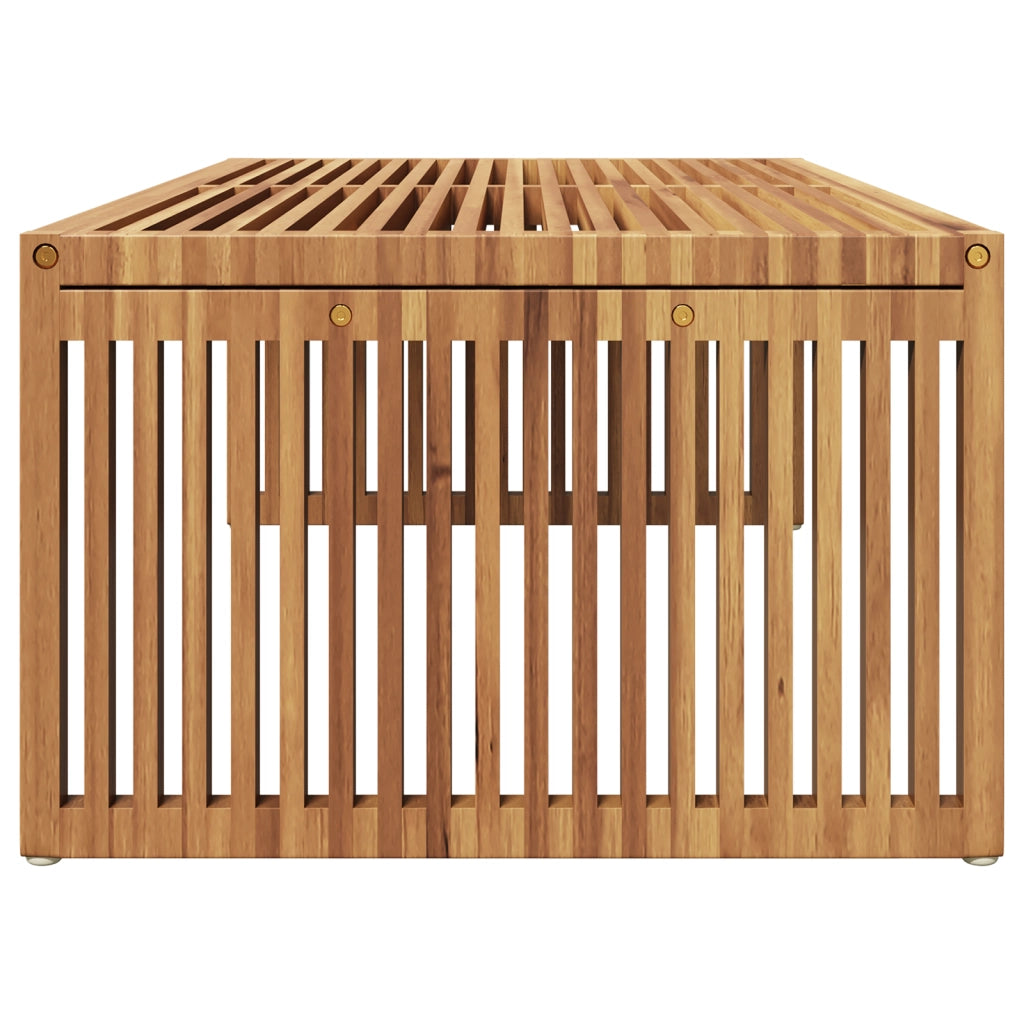 Tavolo Laterale da Giardino 110x55x35.5 cm Legno Massello di Teak