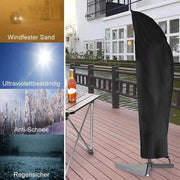 Coperture per Ombrelloni Patio Impermeabili con Cerniera - 210D Tessuto Oxford - 280cm - Nero