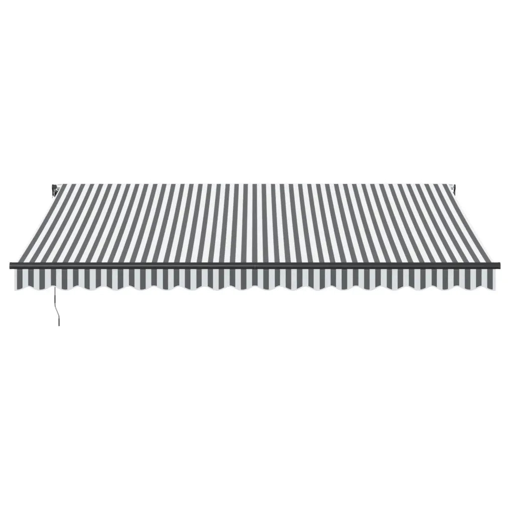 vidaXL Tenda Sole Retrattile Automatica 450x350 cm Antracite e Bianco