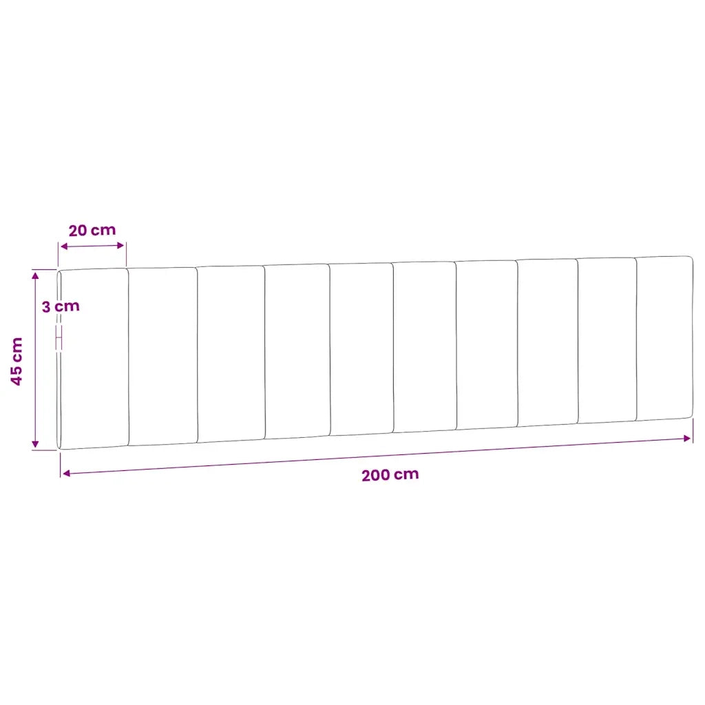 Cuscino Testiera Hanko Blu 200 cm in Velluto CFW4660771
