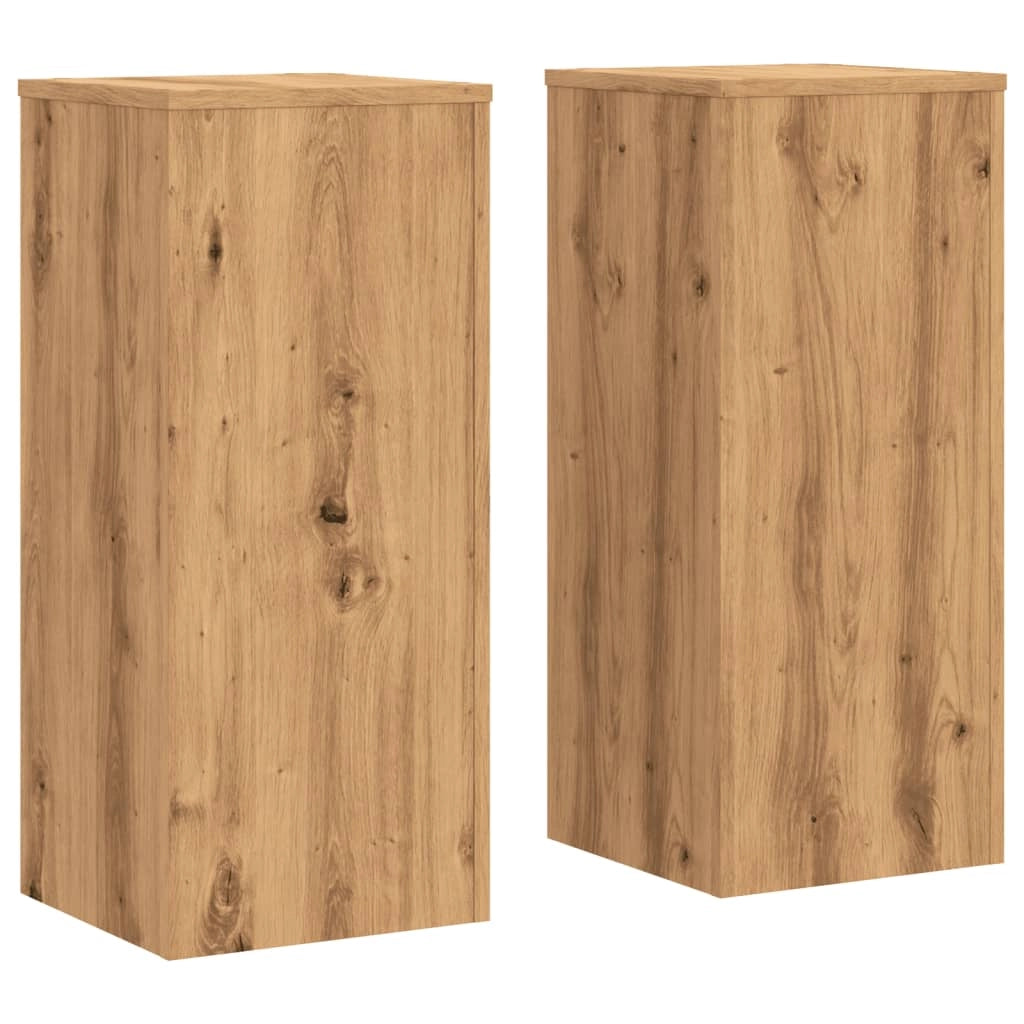 Portavasi mobili per fiori set da 2 fatti a mano legno ingegnerizzato marrone 02_0045293