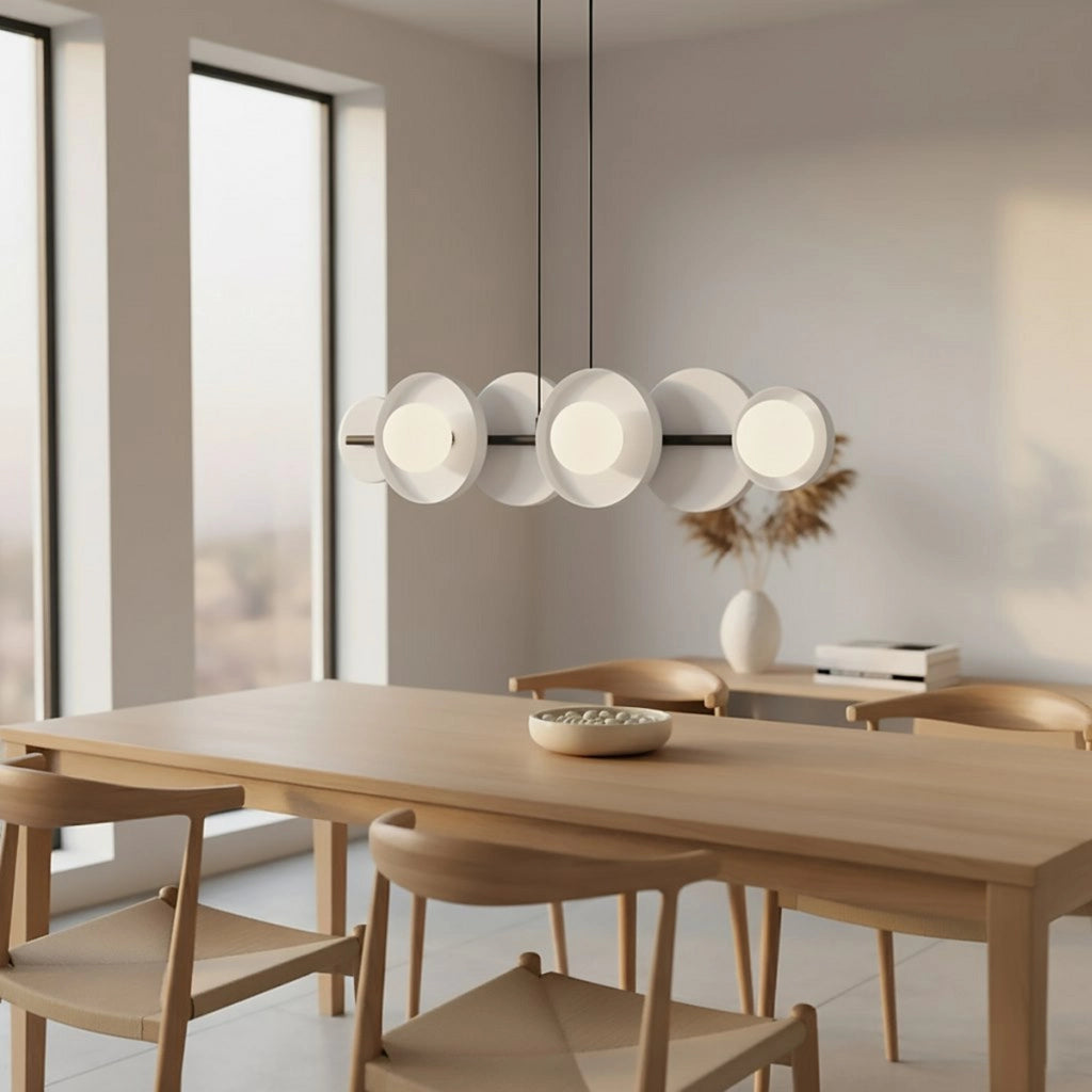 Lampada a sospensione Model in acciaio grigio e vetro