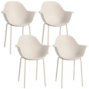 Set 4 Sedie da Giardino ¨C Xylo ¨C Design Moderno Grigio 59x55x84 cm