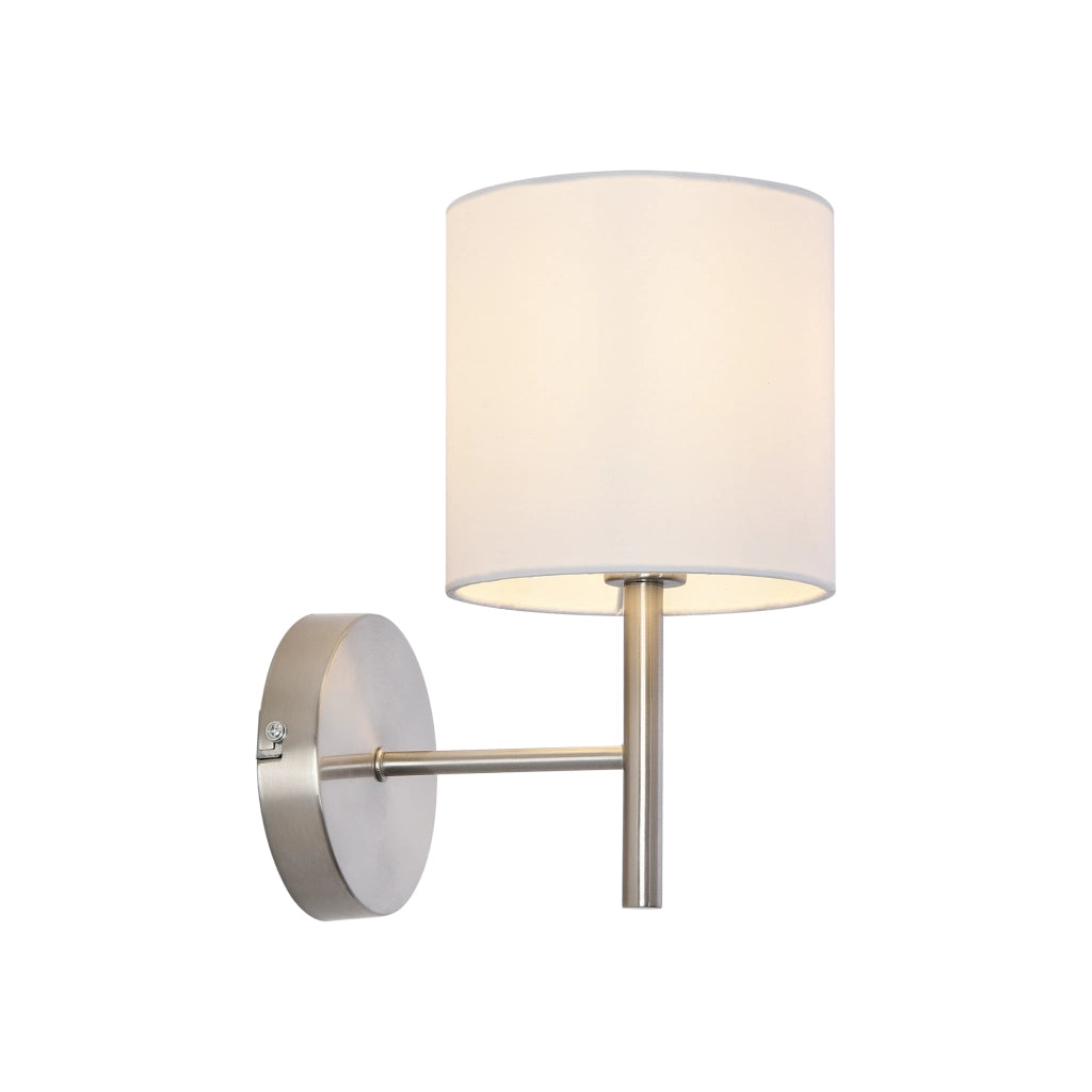 Set Winsford di 3 Applique per Interni Paralume Cilindrico in Tessuto Bianco lux.pro