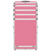 Valigia Trolley per Cosmetici in Alluminio Rosa 91813