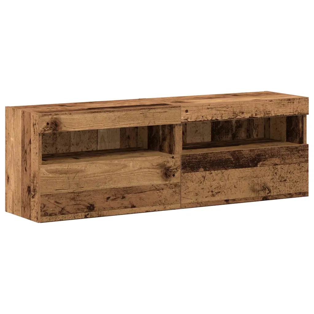 Set mobile TV 6 pz-Set di 6 Credenza per TV Legno vecchio Legno multistrato 519360