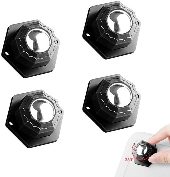 4 pezzi di ruote per mobili, ruote per mobili, ruote per mobili piccole, adatte per ruote universali autoadesive, mobili mobili con ruote a sfera in acciaio, ruote per tavolo, apparecchi domestici portanti e silenziosi