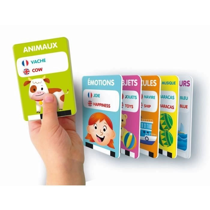 CLEMENTONI - Le mie prime 100 parole Bilingue - Giochi educativi - 2 modalità di gioco: Quiz e scoperta - Suoni e filastrocche