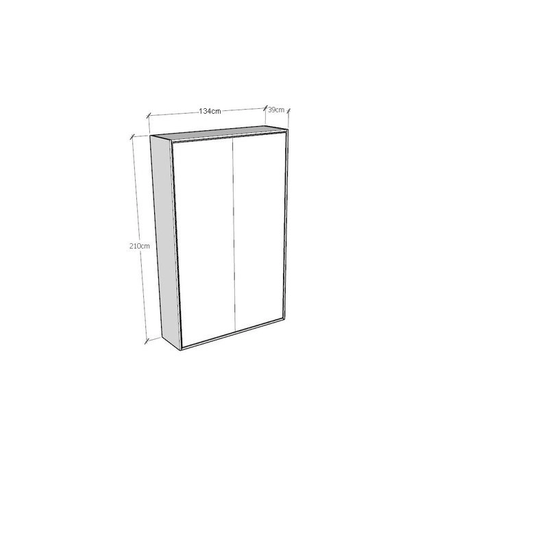 Letto a scomparsa 120 verticale Kentaro - Bianco Frassino