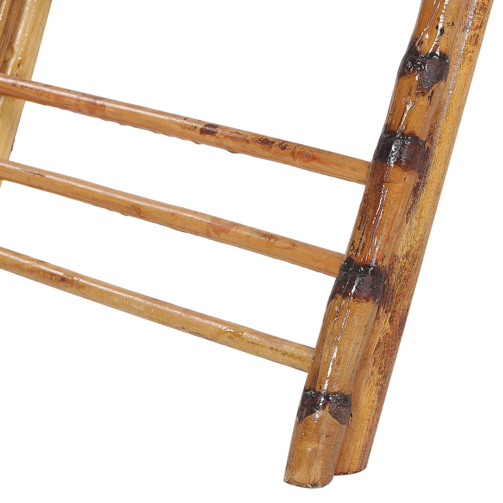 Set di 4 sedie pieghevoli in legno chiaro sedie da pranzo in rattan stile boho
