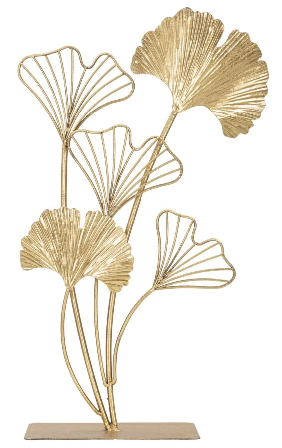 Scultura Leaf 26x11,5x44,5 cm in Ferro Oro