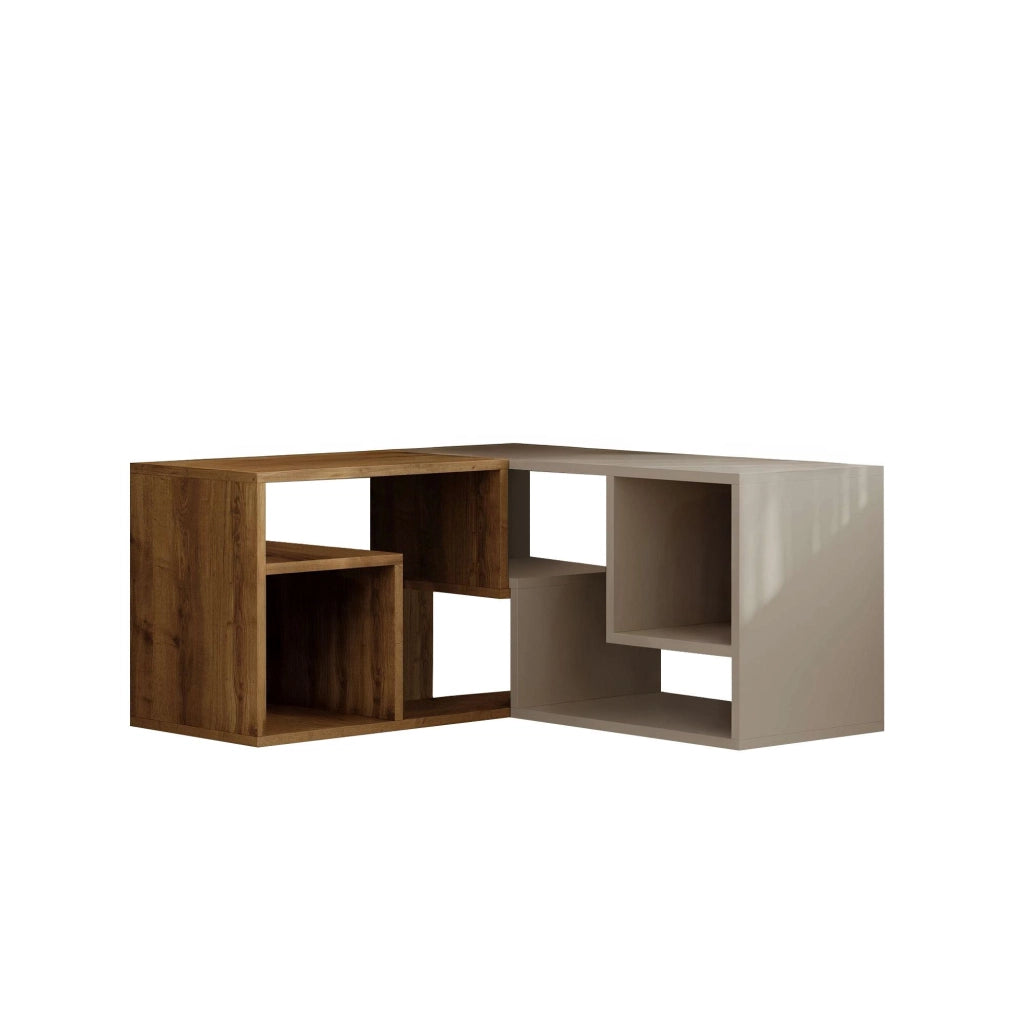 Mobile TV modulare in legno "Glis" - 145 x 35 x 44 cm - Beige