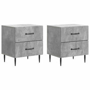 Armadio da Notte 2 pcs Grigio Cemento 43 x 34,5 x 47,5 cm 894762