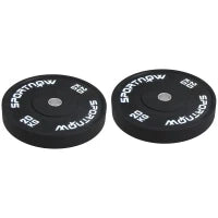 Set di 2 Dischi Palestra da 20kg per Bilanciere e Manubri con Attacco Ø5cm, Nero