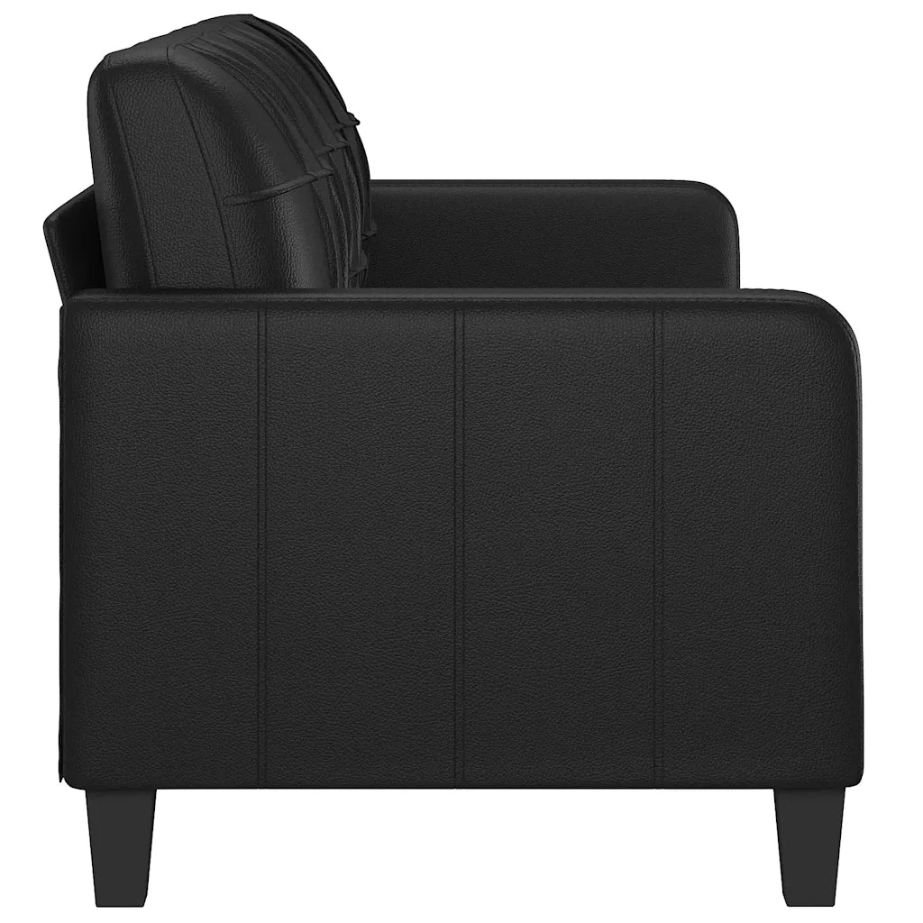 Divano a 3 Posti Nero 180 cm in Similpelle 359122