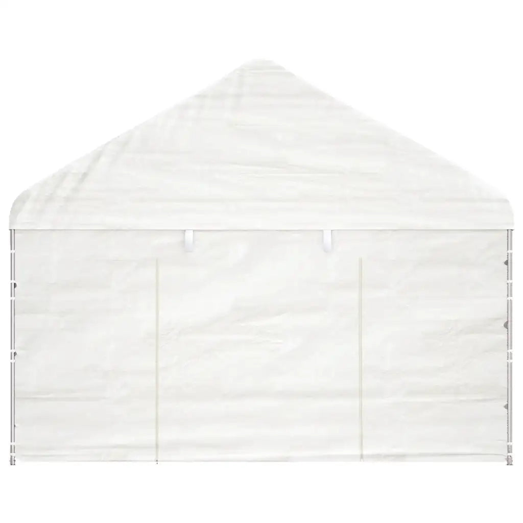 Gazebo con Tetto Bianco 8,92x4,08x3,22 m in Polietilene 3155488