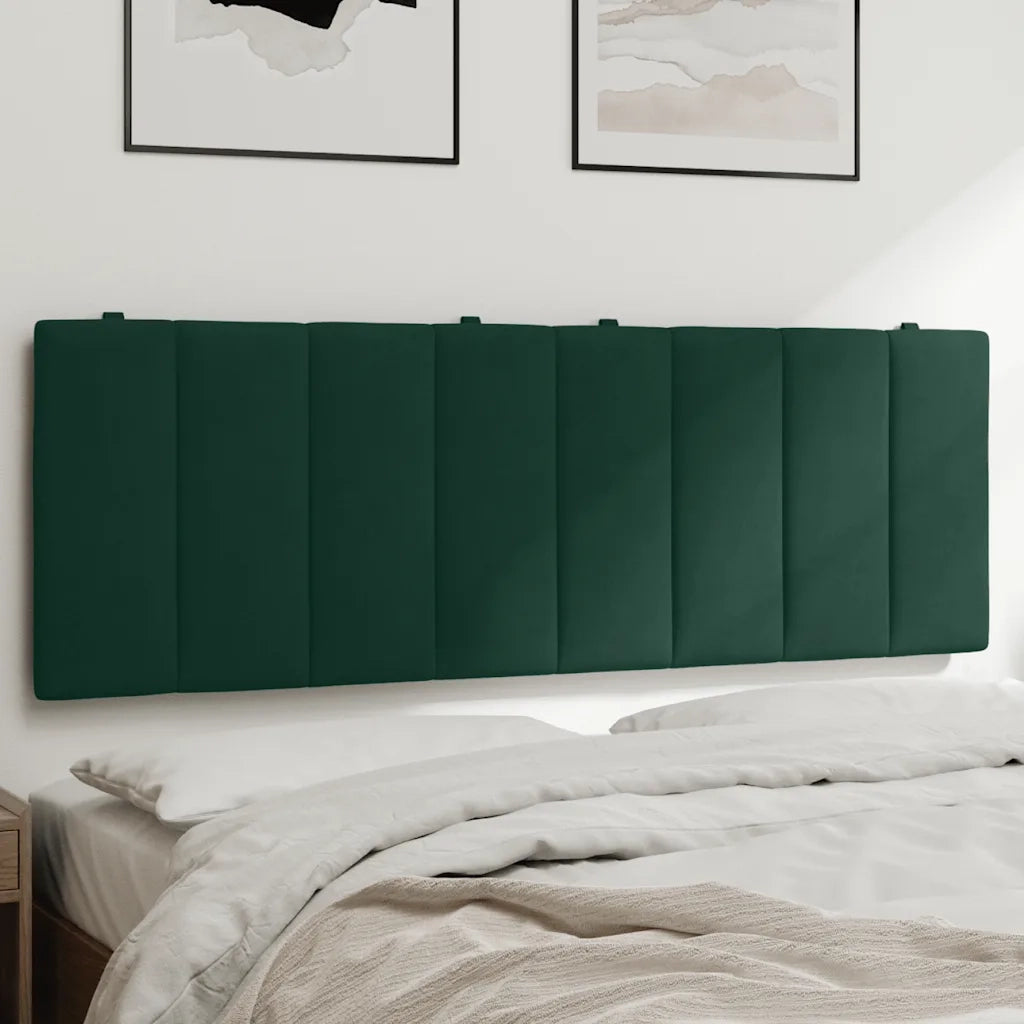 Cuscino Testiera Hanko Verde Scuro 120 cm in Velluto 374664