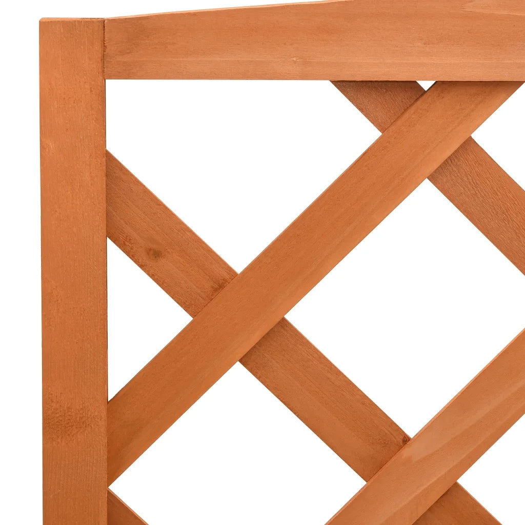 Fioriera con Traliccio Arancione 70x42x120 cm Massello di Abete cod mxl 69632